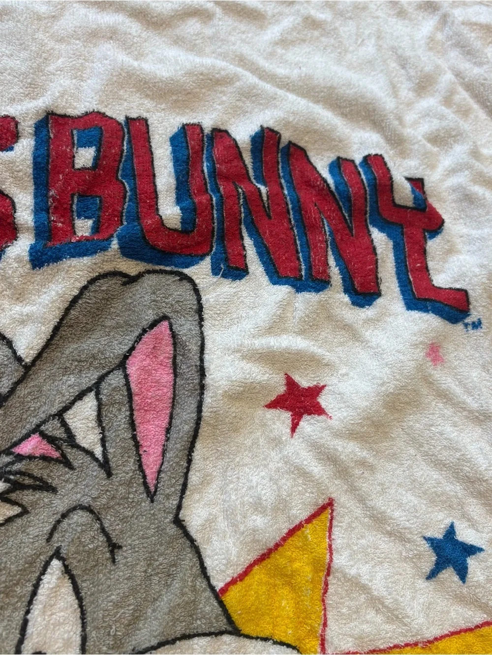 Vintage Jay Franco Beach Towel Bugs Bunny  100% Cotton 70's Retro 49”x25”